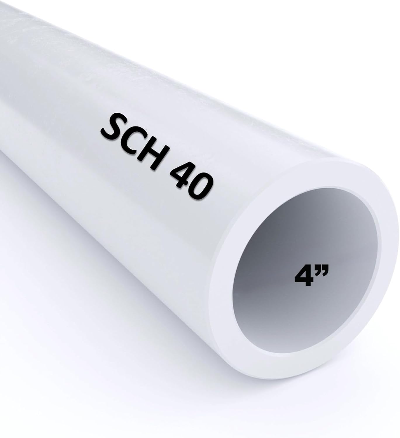 VENTRAL VENTRAL FOAM CORE PVC DWV Drain Pipe Sch. 40 4 Inch (4.0) White Custom Length