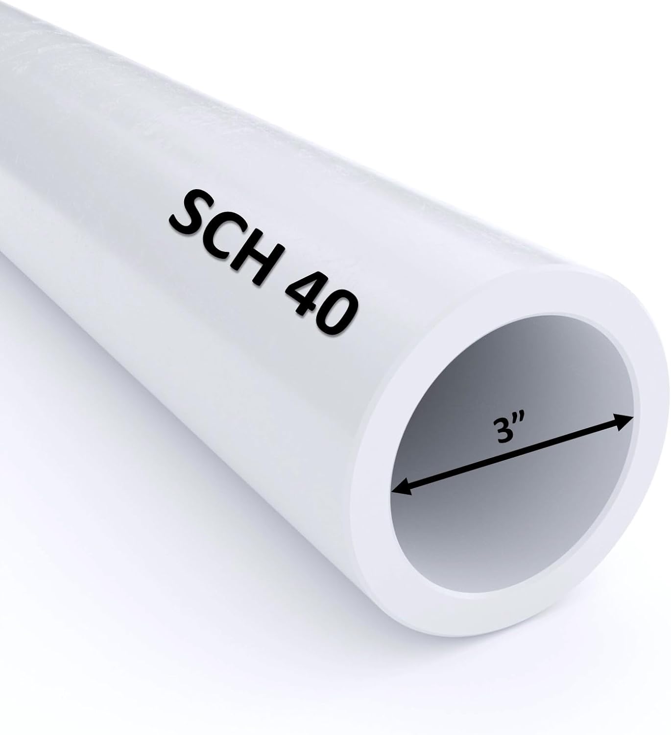 VENTRAL VENTRAL FOAM CORE PVC DWV Drain Pipe Sch. 40 3 Inch (3.0) White Custom Length