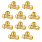 1/2 x 1/2 x 1/2 Inch (0.50x0.50x0.50) Push To Connect Fitting Tee for PEX, Copper, CPVC Pipe, Brass Plumbing Fitting with Stiffener, No Lead