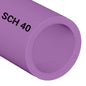 VENTRAL Reclaimed Schedule 40 PVC Pipe 1 Inch (1.315 OD), Purple, Cut Lengths for Municipal, Utility, Commercial