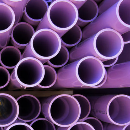 VENTRAL Reclaimed Schedule 40 PVC Pipe 1 Inch (1.315 OD), Purple, Cut Lengths for Municipal, Utility, Commercial