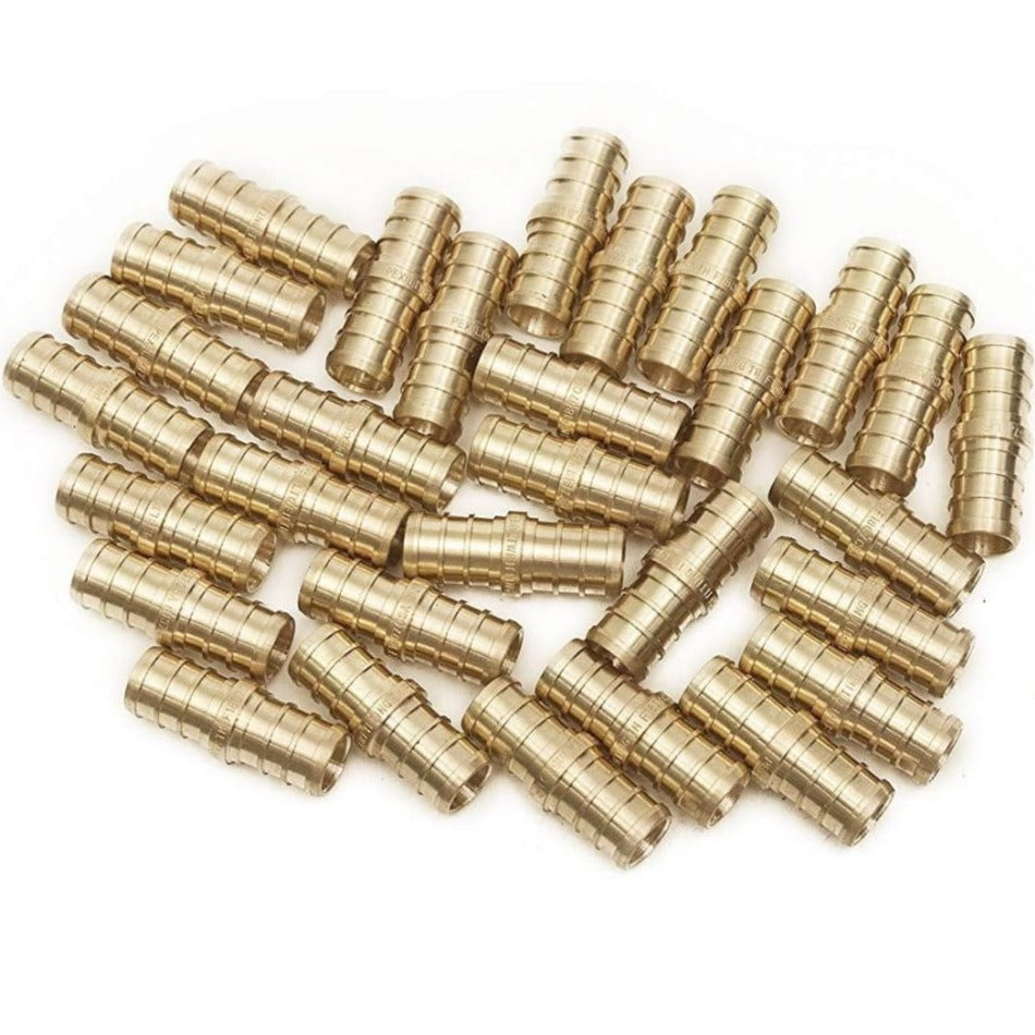 PEX 1/2" Coupling Barbed Straight Crimp Fitting - VENTRAL® 