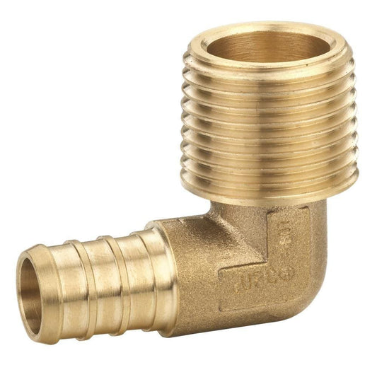 PEX 1/2 x 3/4 Male Threaded NPT Elbow 90 Fitting - VENTRAL®