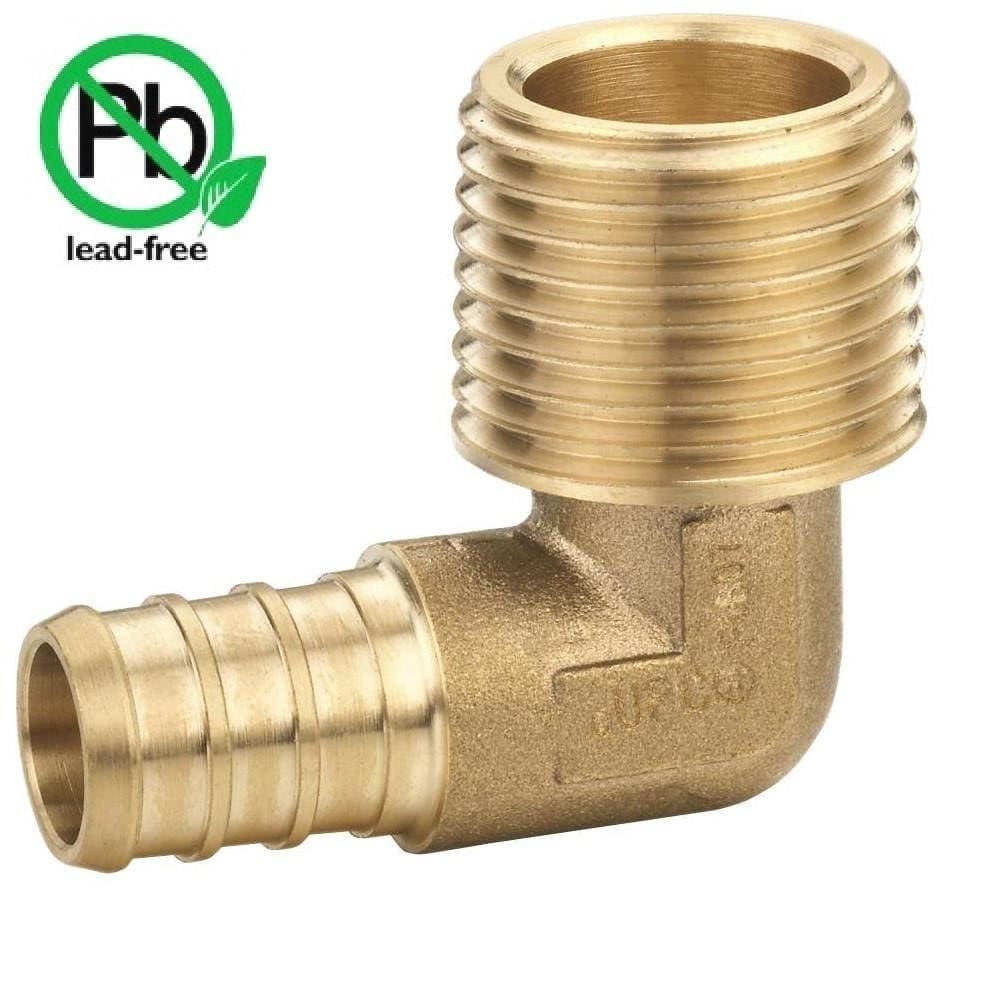 PEX 1/2 x 3/4 Male Threaded NPT Elbow 90 Fitting - VENTRAL®