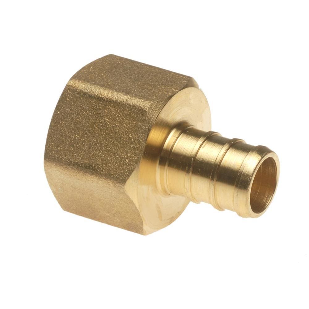 PEX 1/2" x 1/2" Female NPT Threaded Adapter - Brass Crimp Fitting - VENTRAL® 