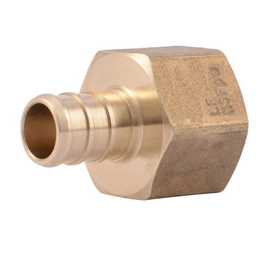 PEX 1/2" x 1/2" Female NPT Threaded Adapter - Brass Crimp Fitting - VENTRAL® 