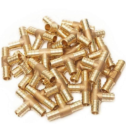 PEX 1/2 x 1/2 x 1/2 Inch Barbed Tee - Crimp Fitting - - VENTRAL®