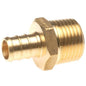 PEX 1/2" x 1/2" Male NPT Threaded Adapter - Brass Crimp Fitting - VENTRAL® 