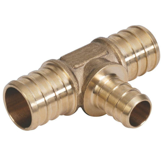 PEX 3/4 x 3/4 x 1/2 Barb Transition Tee - Crimp Fitting - VENTRAL®
