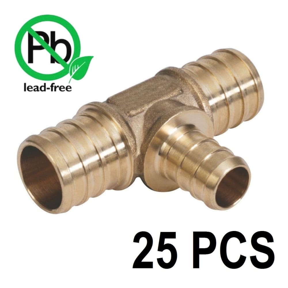PEX 3/4 x 3/4 x 1/2 Barb Transition Tee - Crimp Fitting - VENTRAL®