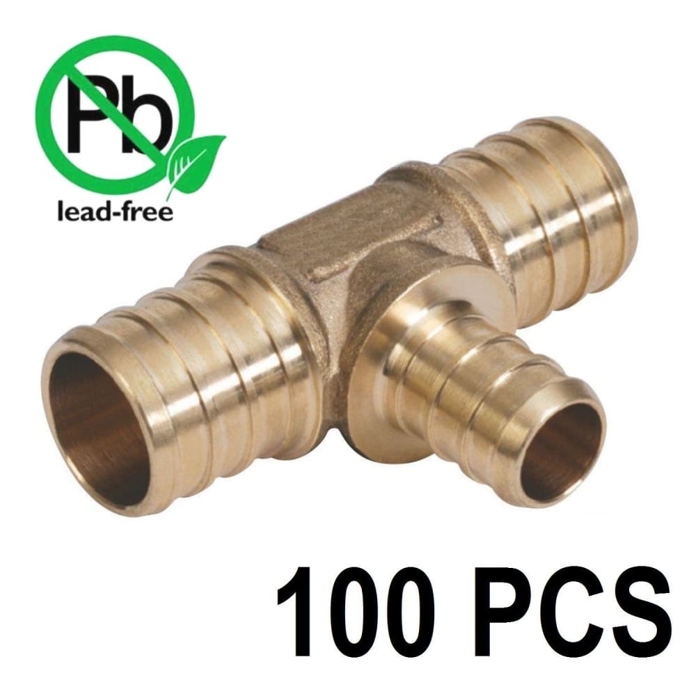 PEX 3/4 x 3/4 x 1/2 Barb Transition Tee - Crimp Fitting - VENTRAL®
