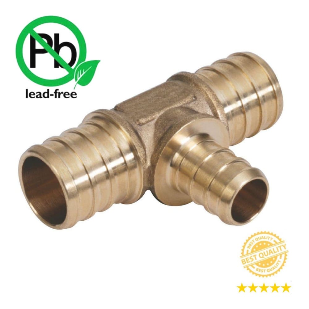 PEX 3/4 x 3/4 x 1/2 Barb Transition Tee - Crimp Fitting - VENTRAL®