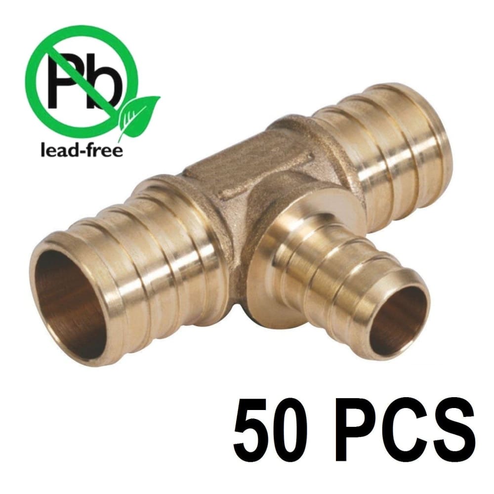 PEX 3/4 x 3/4 x 1/2 Barb Transition Tee - Crimp Fitting - VENTRAL®