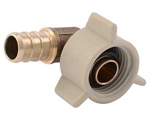 VENTRAL 1/2 x 1/2 Inch (0.50) PEX Swivel Elbow Female NPT Threaded Adapter Connector Fitting Crimp Brass for PEX Pipe Tubing, No Lead