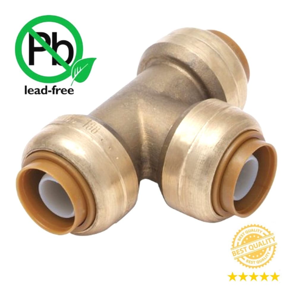 Push-Fit 1/2" Inch Push to Connect Fitting LF Tee - VENTRAL® 