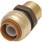 Push Fit 3/4" x 3/4" Inch NPT Male Thread Adapter Fitting - VENTRAL® 