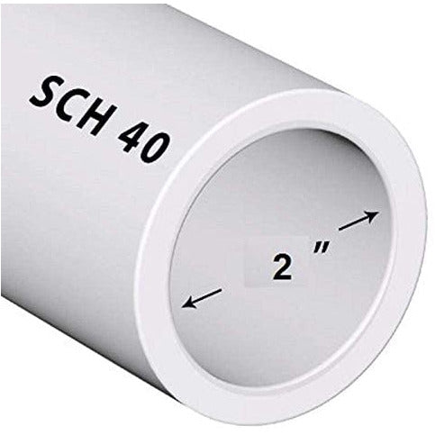 VENTRAL PVC Pipe Sch40 2 Inch (2.0) White Custom Length