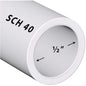 VENTRAL PVC Pipe Sch40 1/2 Inch (0.5) White Custom Length