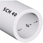 VENTRAL PVC Pipe Sch40 3/4 Inch (0.75) White Custom Length