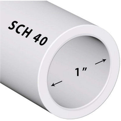 VENTRAL PVC Pipe Sch. 40 1 Inch (1.0) White Custom Length