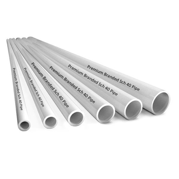 VENTRAL PVC Pipe Sch40 2 Inch (2.0) White Custom Length